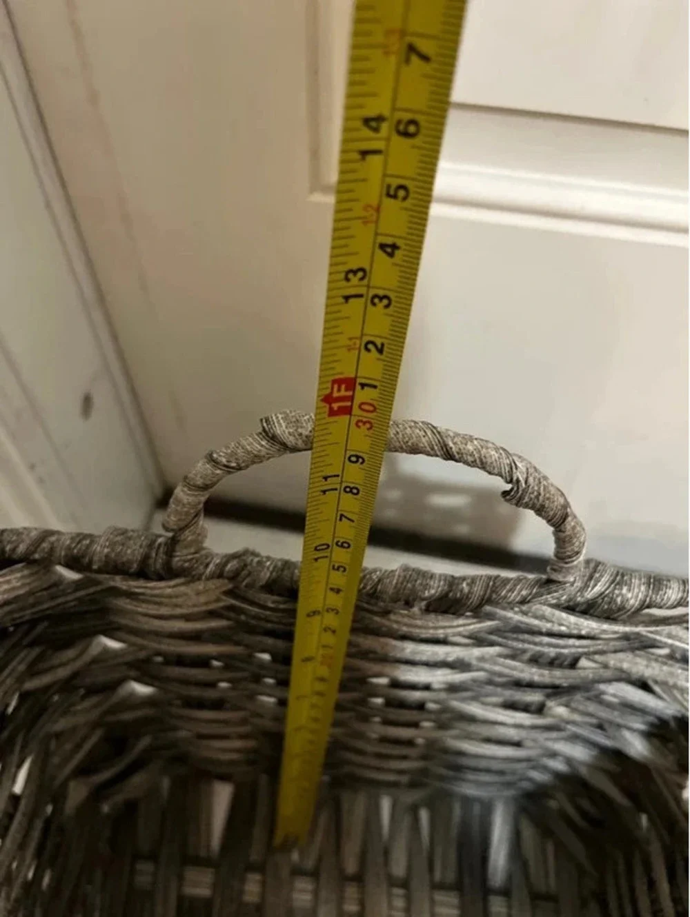 2 medium Grey weaved basket for storage organizing